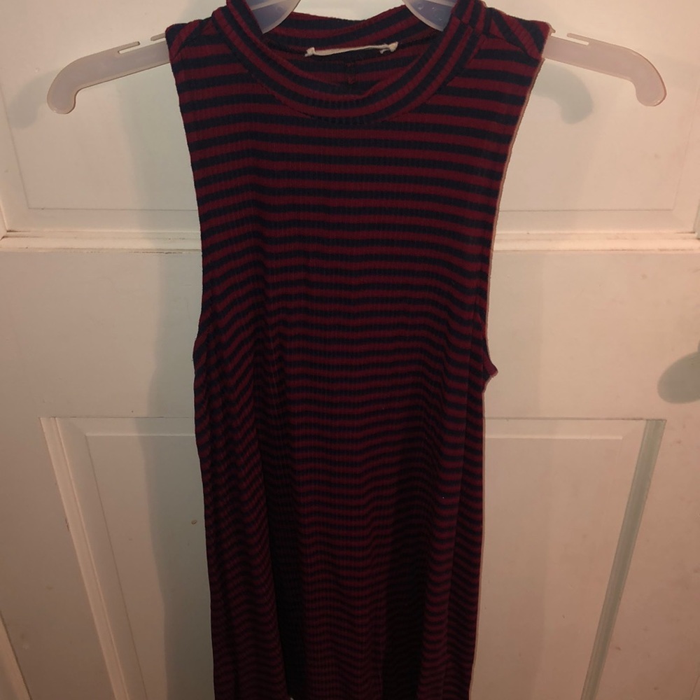 Flowy mini stripped dress